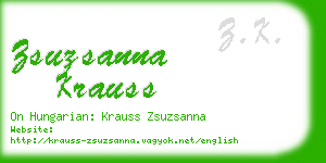 zsuzsanna krauss business card
